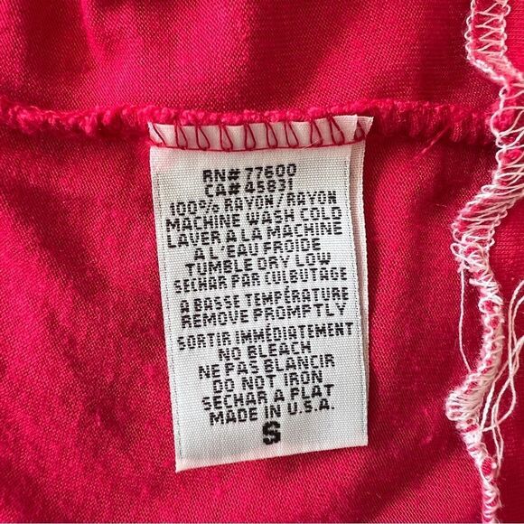 Vintage Red Graphic Camisole Tank with Pearl Beaded Straps Size S - Picture 7 of 7